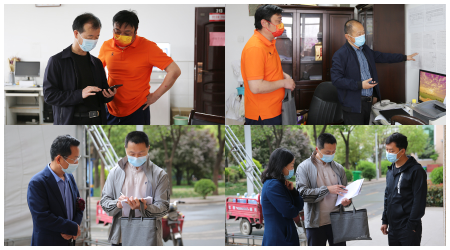 市教体局党组成员、副局长李俊峰一行三人莅临我校督导检查校园疫情防控工作