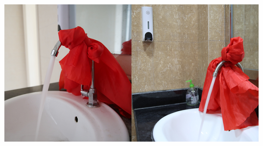 我校举行新装市自来水工程项目竣工通水仪式